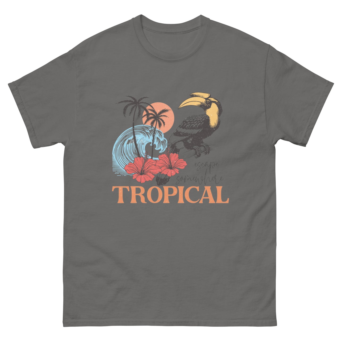 Escape Somewhere Tropical  Klassisches Unisex T-Shirt