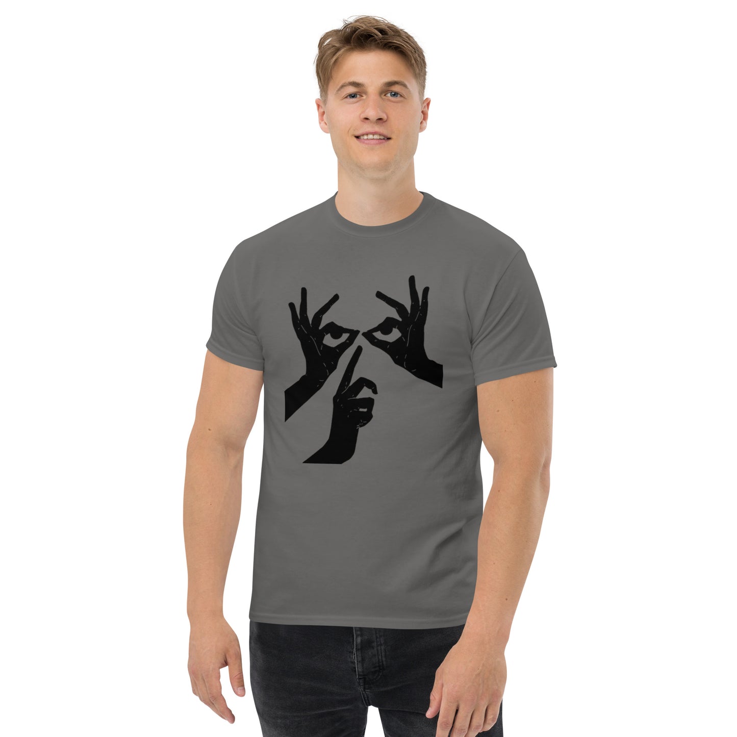 Das Hand-Augen-Motiv Design Klassisches Unisex T-Shirt