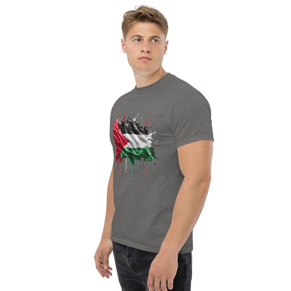 Palästina Flagge Tropfen Unisex Klassisches T-Shirt