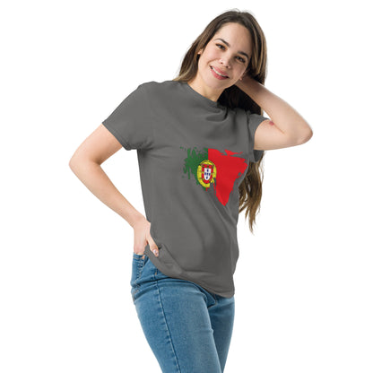 Azeitão-Style Portugiesischer Flagge Klassisches Unisex T-Shirt