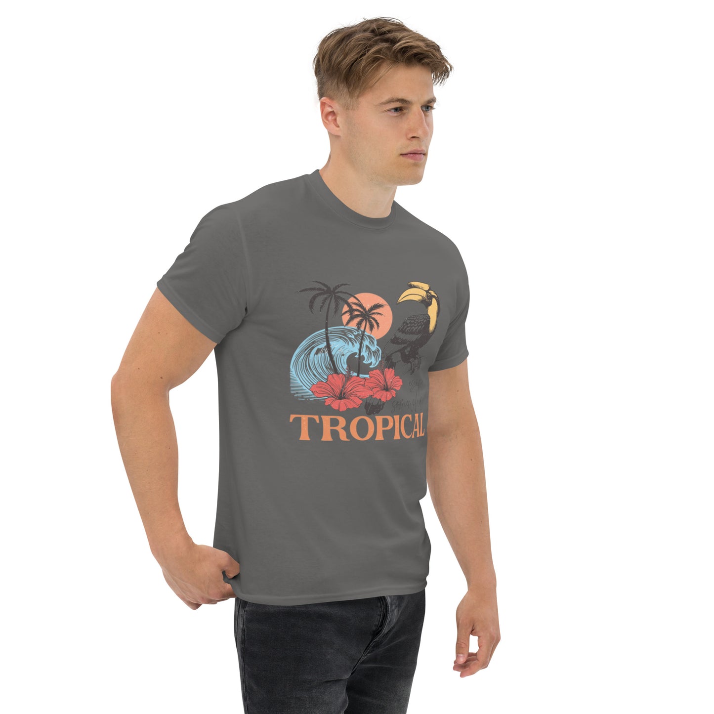 Escape Somewhere Tropical  Klassisches Unisex T-Shirt