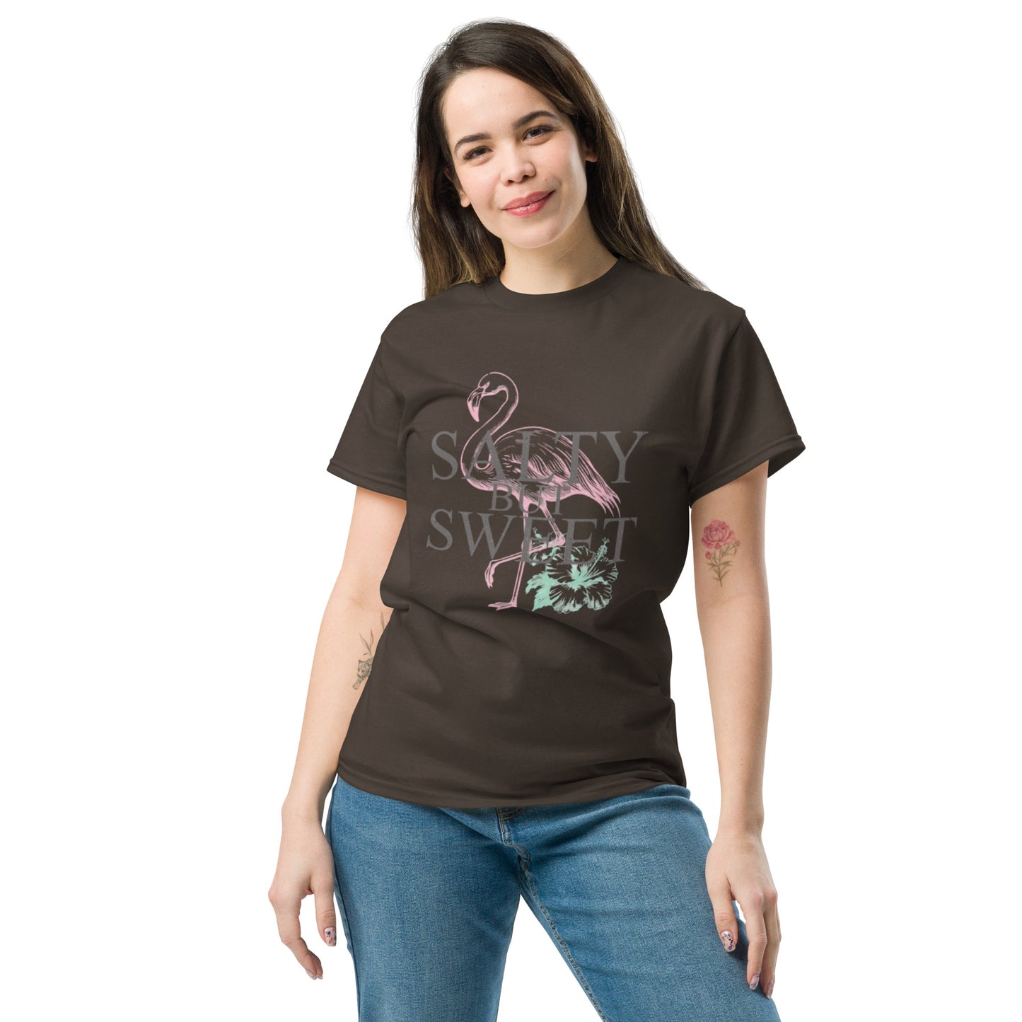 Salty But Sweet Flamingo Unisex Klassisches T-Shirt