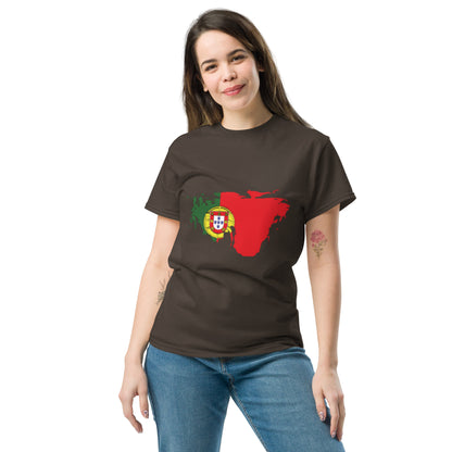 Azeitão-Style Portugiesischer Flagge Klassisches Unisex T-Shirt