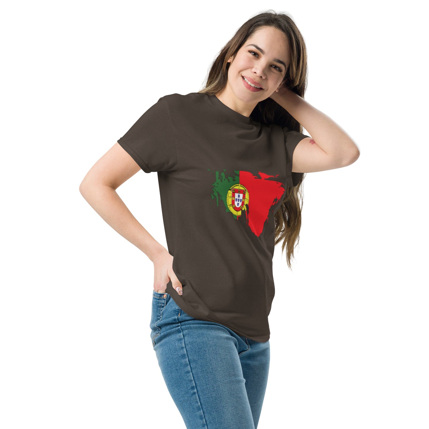 Azeitão-Style Portugiesischer Flagge Klassisches Unisex T-Shirt