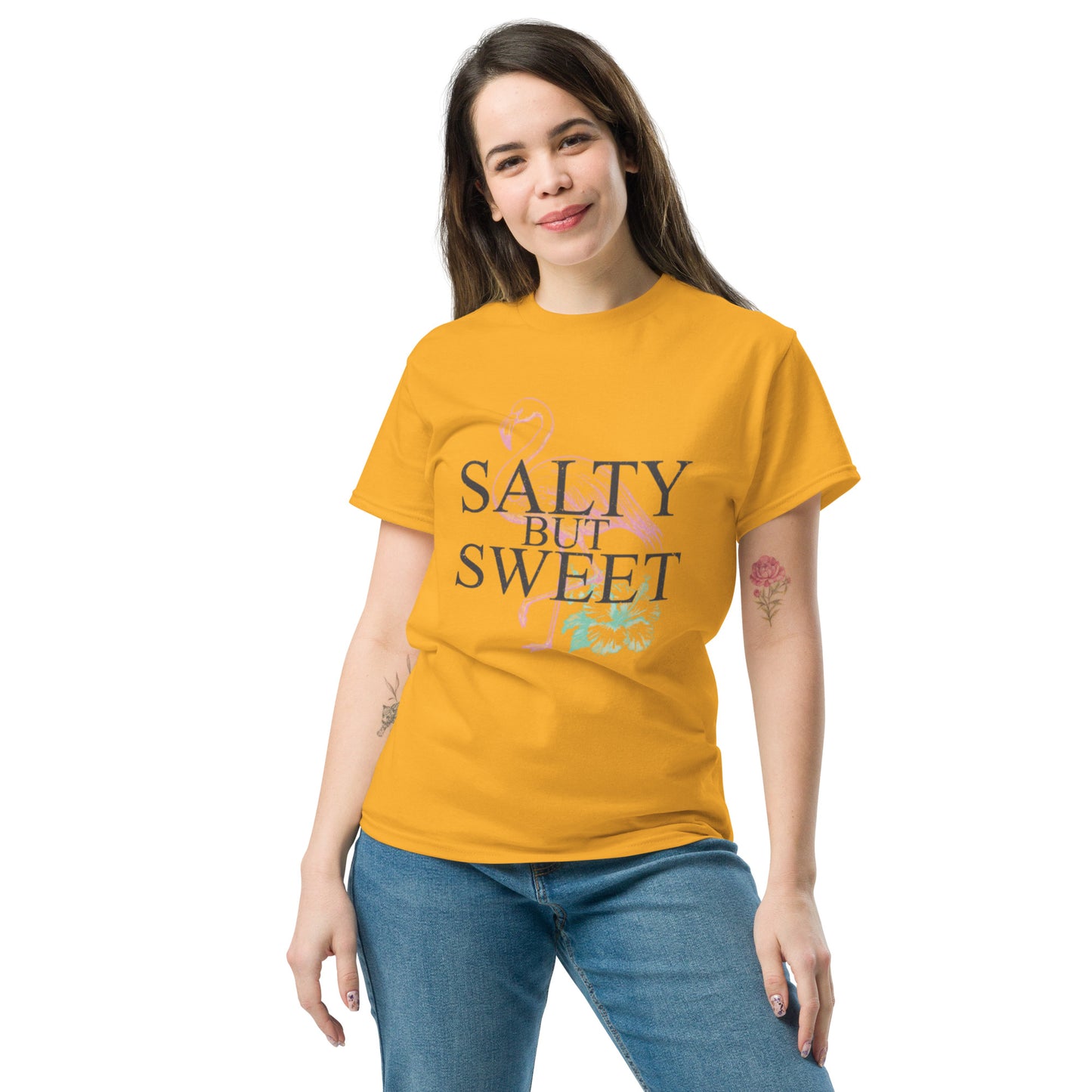 Salty But Sweet Flamingo Unisex Klassisches T-Shirt