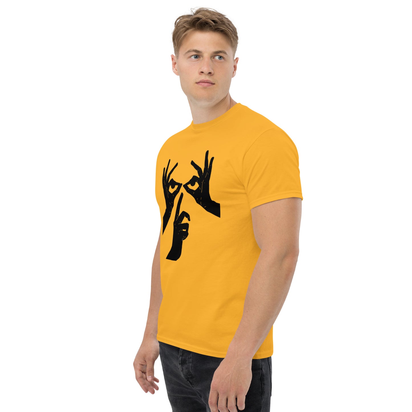 Das Hand-Augen-Motiv Design Klassisches Unisex T-Shirt