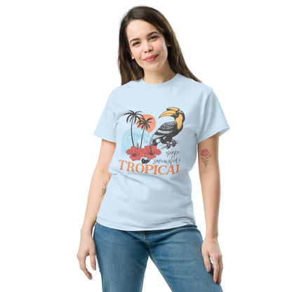 Escape Somewhere Tropical  Klassisches Unisex T-Shirt