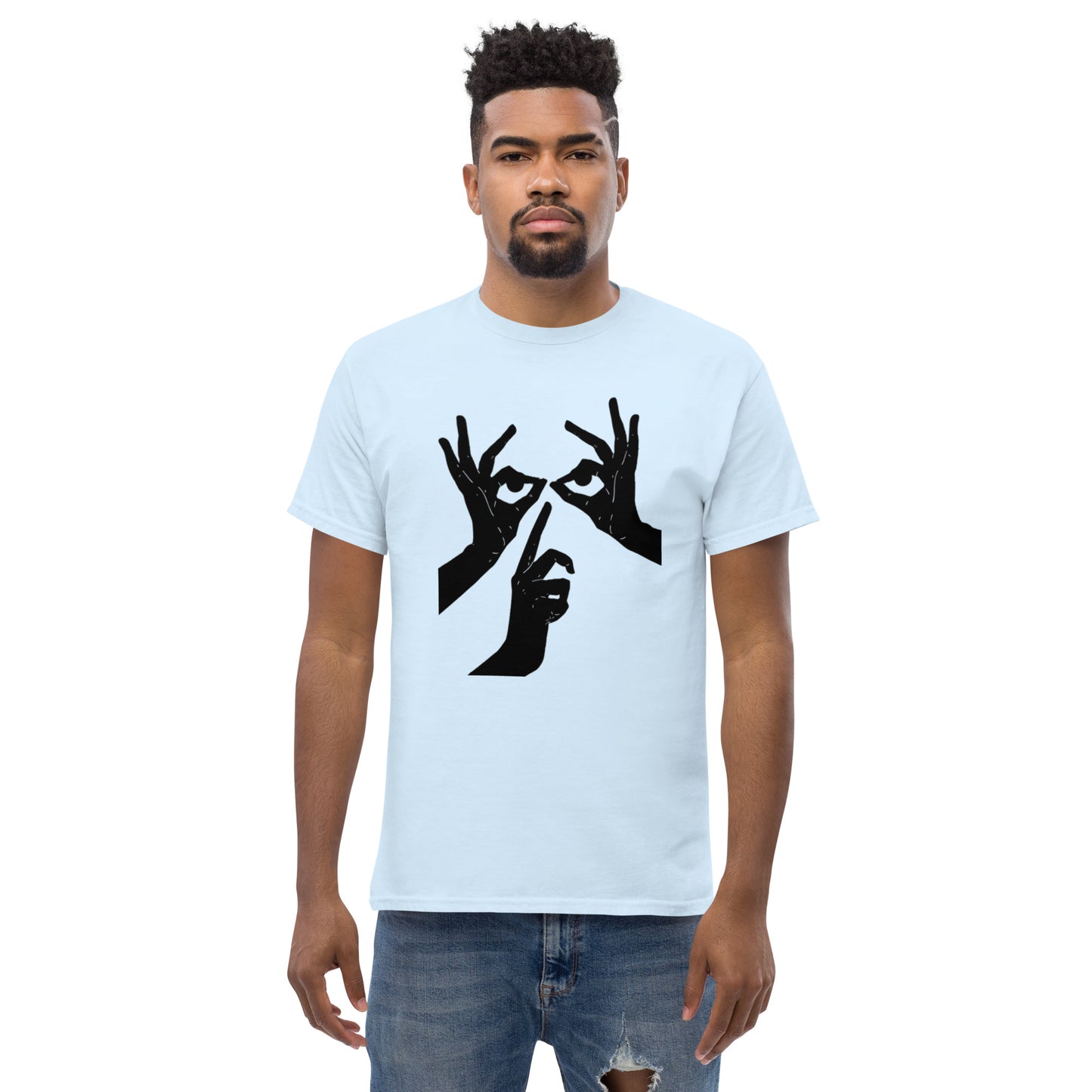 Das Hand-Augen-Motiv Design Klassisches Unisex T-Shirt