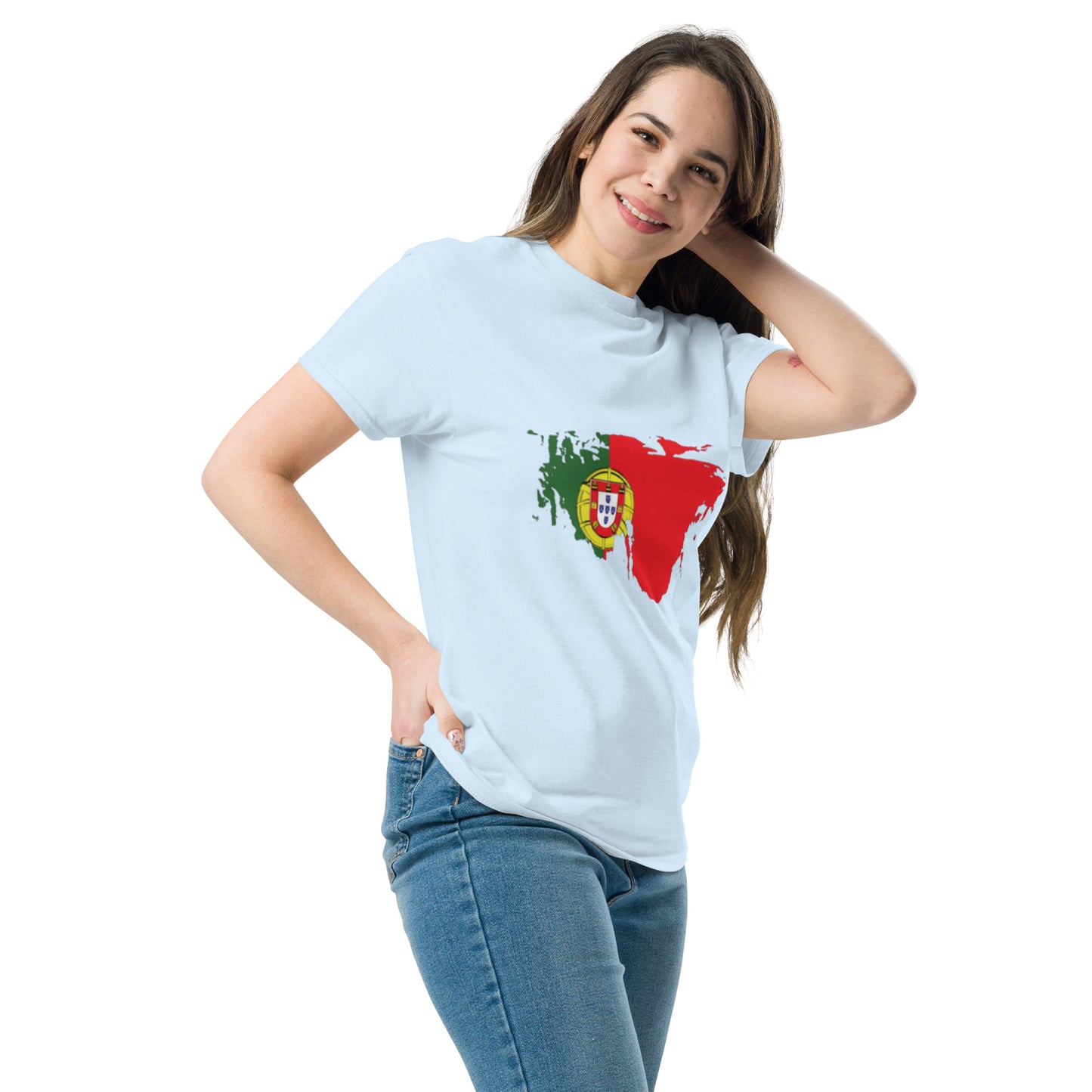 Azeitão-Style Portugiesischer Flagge Klassisches Unisex T-Shirt