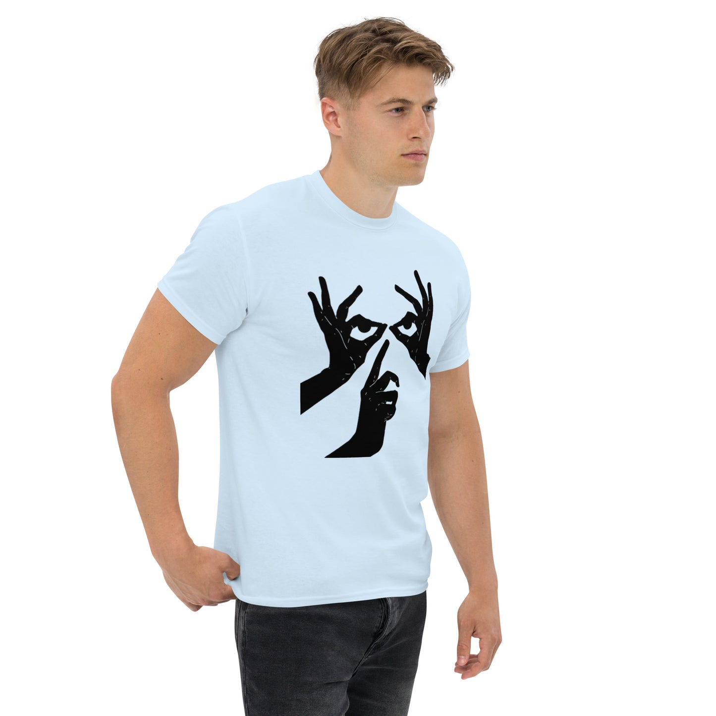 Das Hand-Augen-Motiv Design Klassisches Unisex T-Shirt