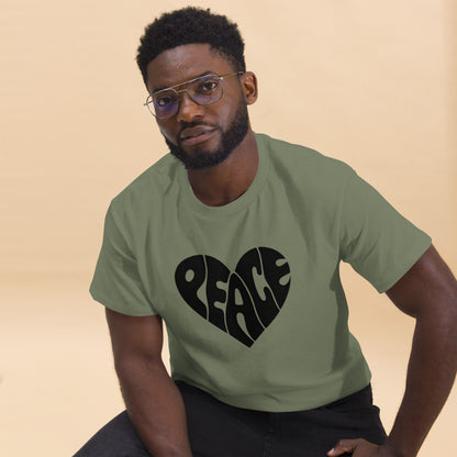 Peace Design Herz Unisex Klassisches T-Shirt – Trage den Frieden mit Stil