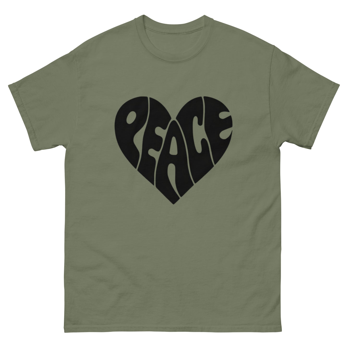 Peace Design Herz Unisex Klassisches T-Shirt – Trage den Frieden mit Stil