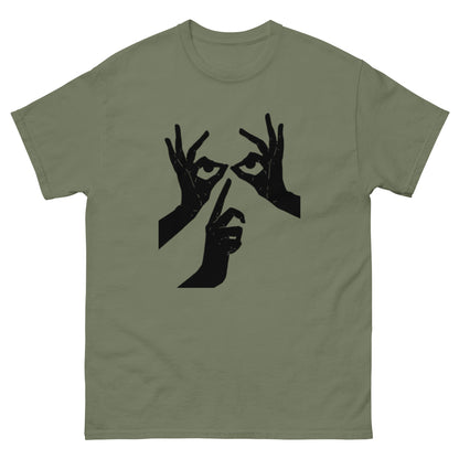 Das Hand-Augen-Motiv Design Klassisches Unisex T-Shirt