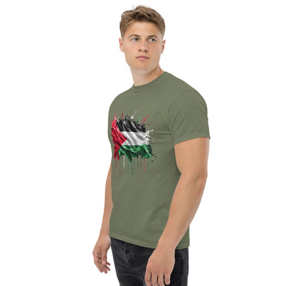 Palästina Flagge Tropfen Unisex Klassisches T-Shirt