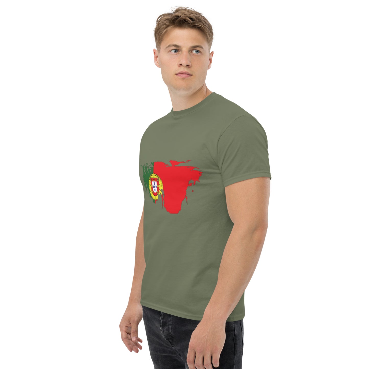 Azeitão-Style Portugiesischer Flagge Klassisches Unisex T-Shirt