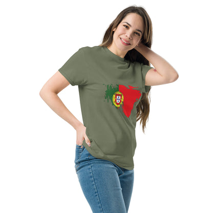 Azeitão-Style Portugiesischer Flagge Klassisches Unisex T-Shirt