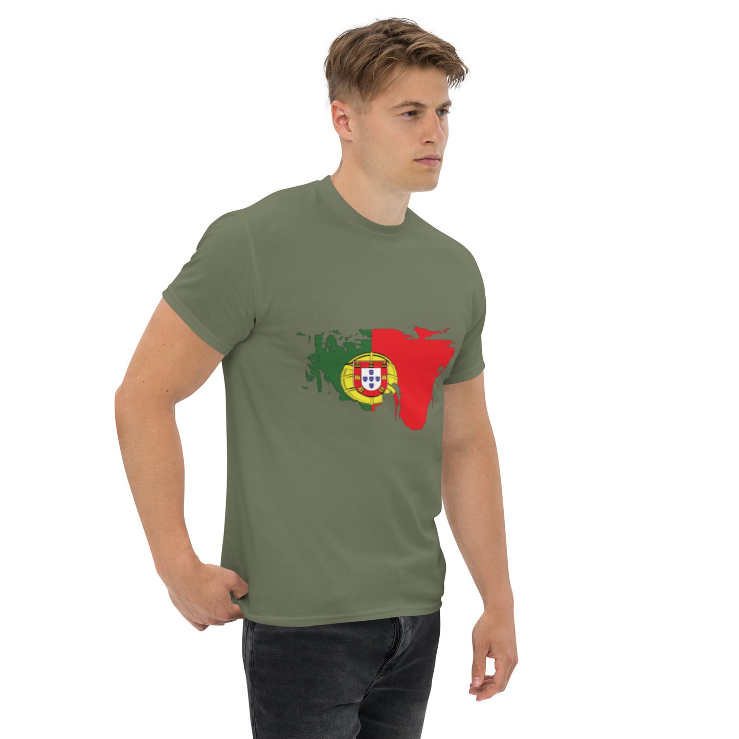 Azeitão-Style Portugiesischer Flagge Klassisches Unisex T-Shirt