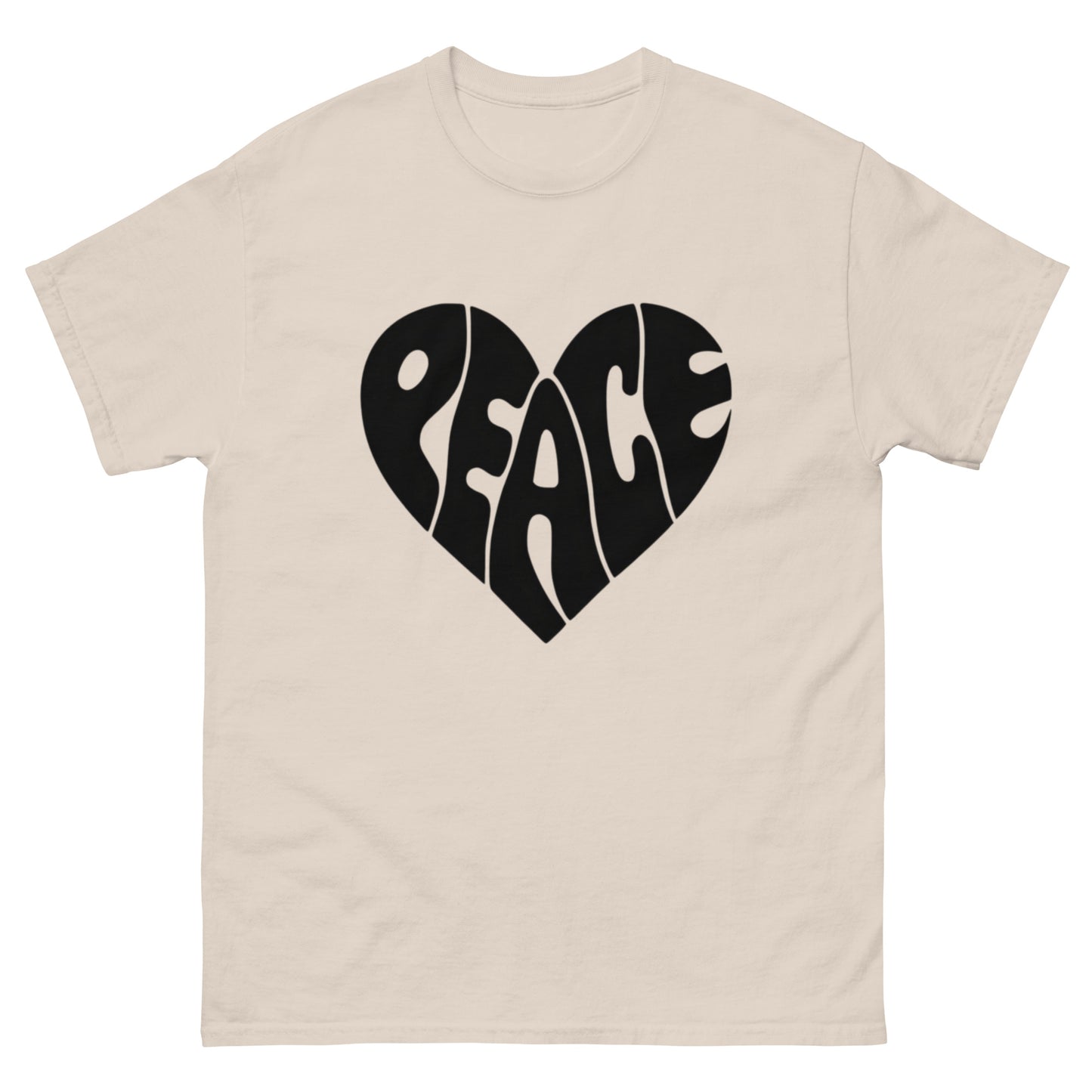 Peace Design Herz Unisex Klassisches T-Shirt – Trage den Frieden mit Stil