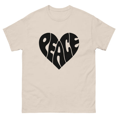 Peace Design Herz Unisex Klassisches T-Shirt – Trage den Frieden mit Stil