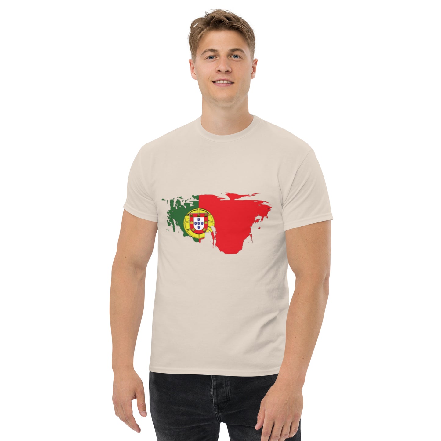 Azeitão-Style Portugiesischer Flagge Klassisches Unisex T-Shirt