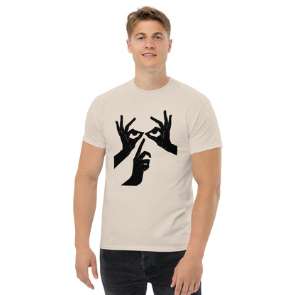 Das Hand-Augen-Motiv Design Klassisches Unisex T-Shirt