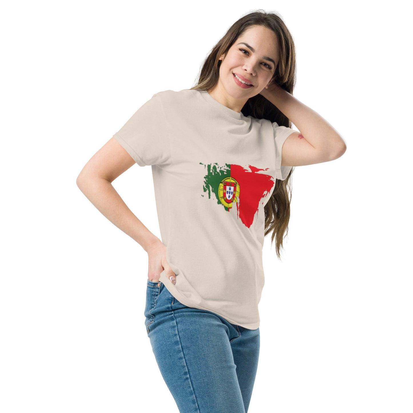 Azeitão-Style Portugiesischer Flagge Klassisches Unisex T-Shirt