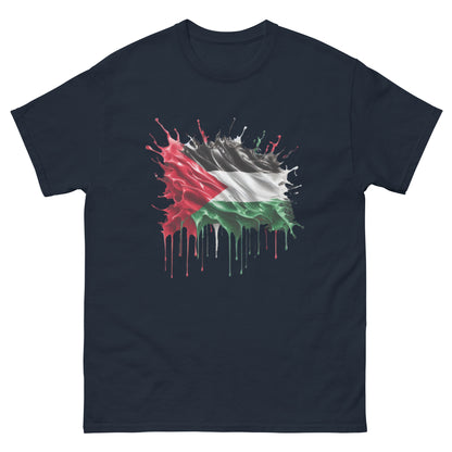 Palästina Flagge Tropfen Unisex Klassisches T-Shirt