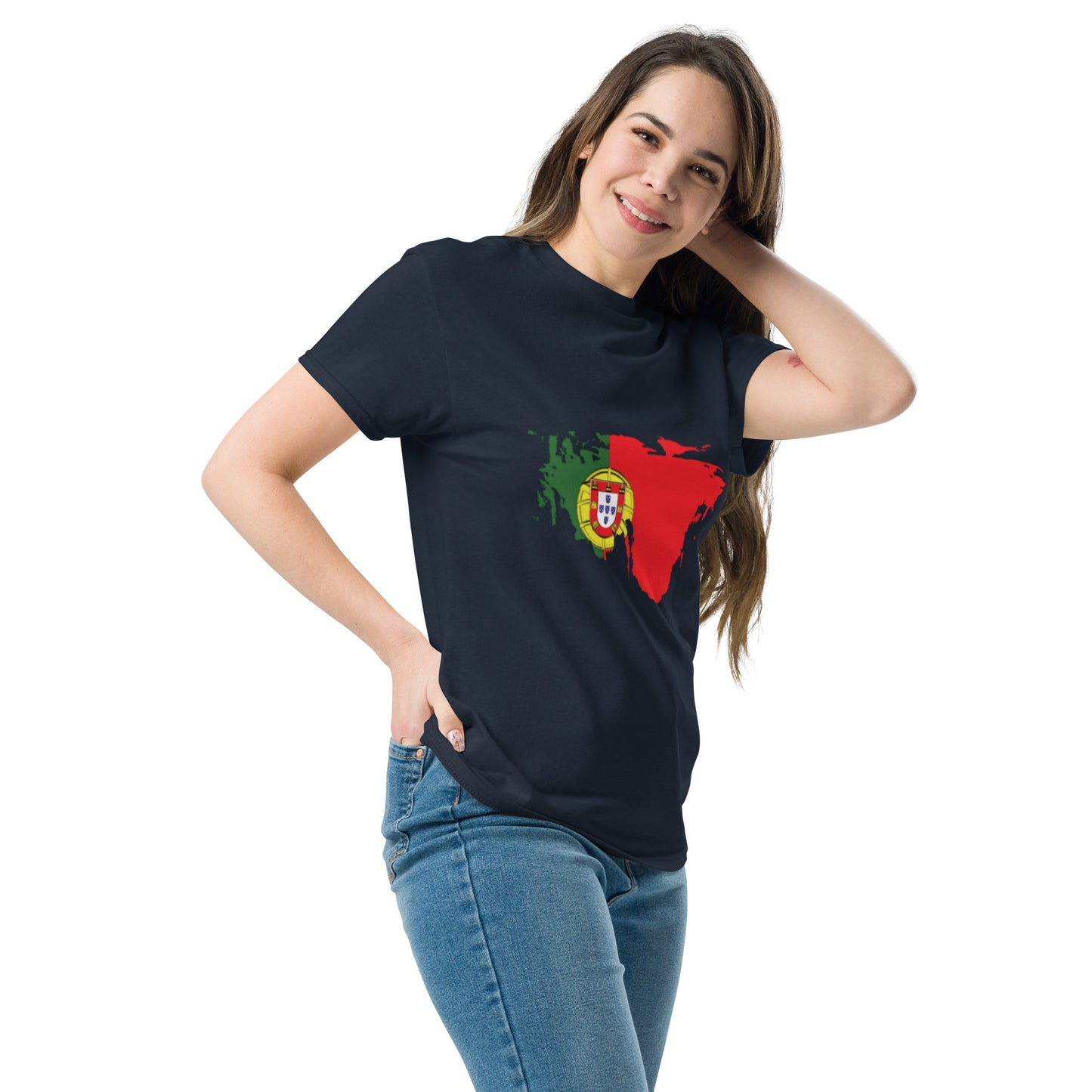 Azeitão-Style Portugiesischer Flagge Klassisches Unisex T-Shirt