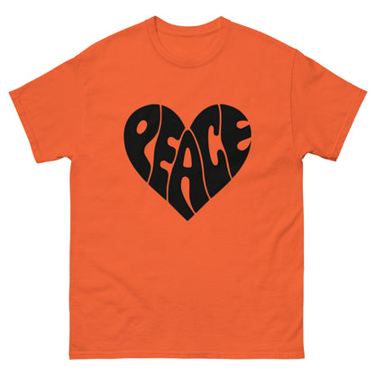 Peace Design Herz Unisex Klassisches T-Shirt – Trage den Frieden mit Stil