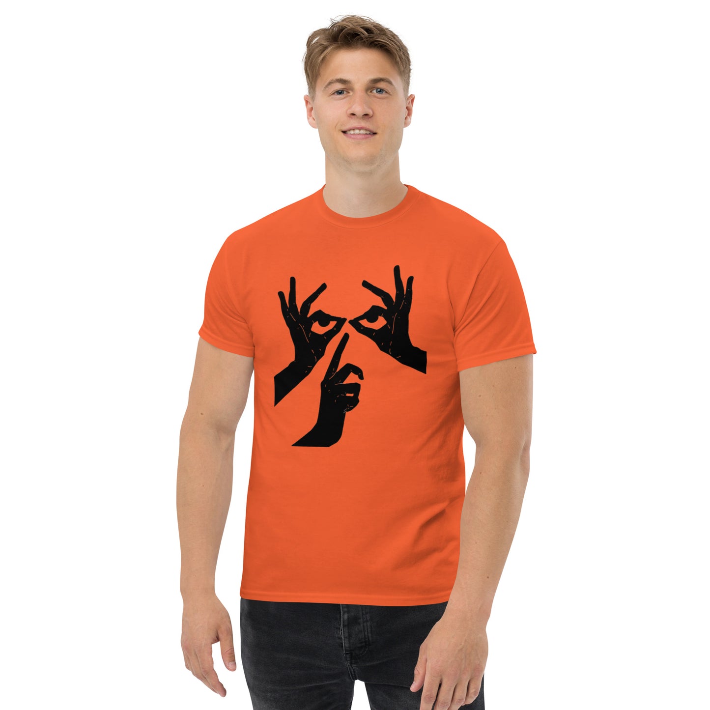 Das Hand-Augen-Motiv Design Klassisches Unisex T-Shirt