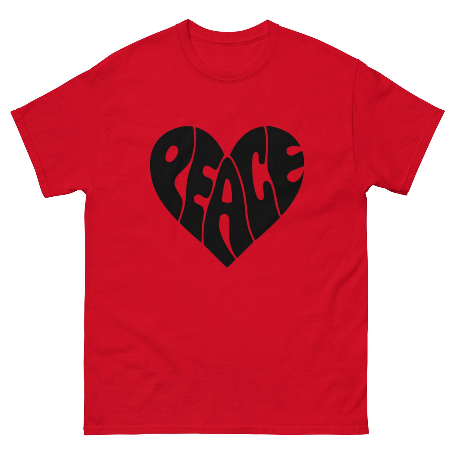 Peace Design Herz Unisex Klassisches T-Shirt – Trage den Frieden mit Stil