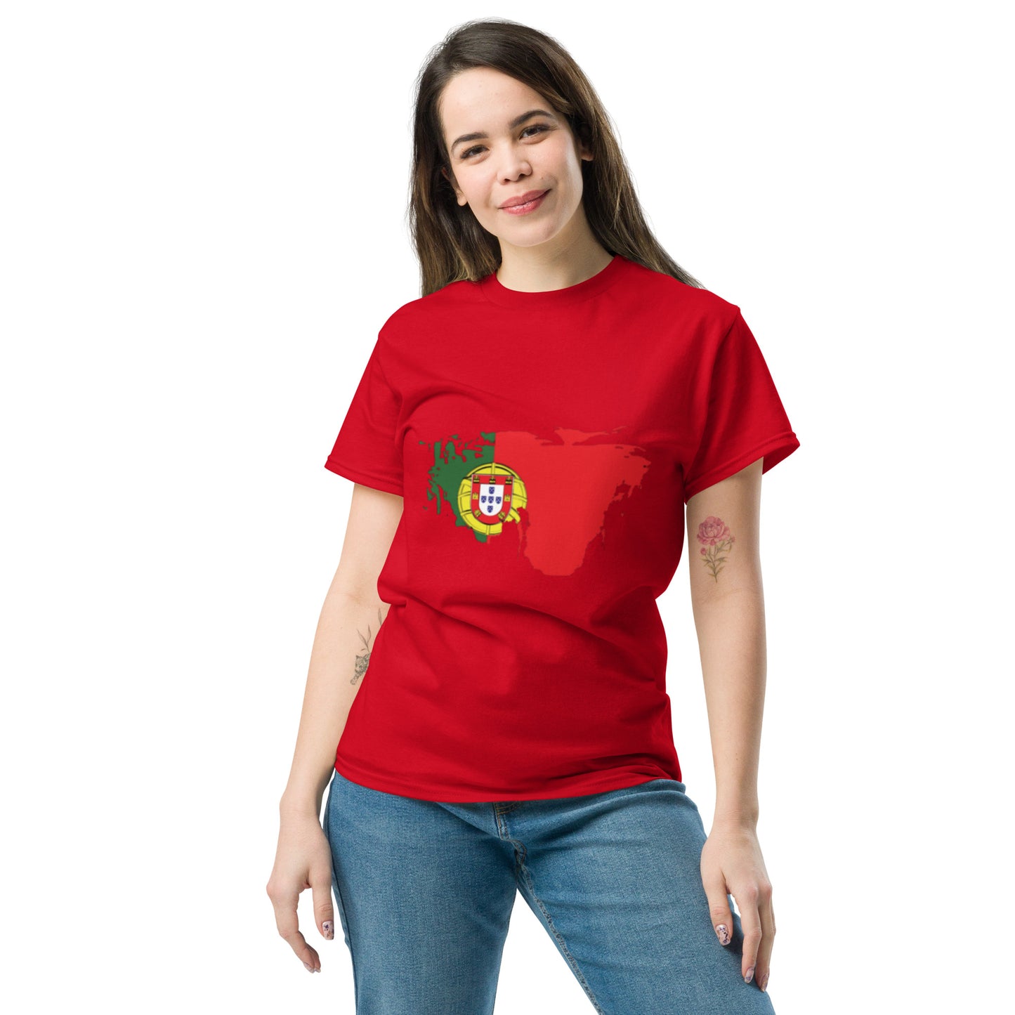 Azeitão-Style Portugiesischer Flagge Klassisches Unisex T-Shirt