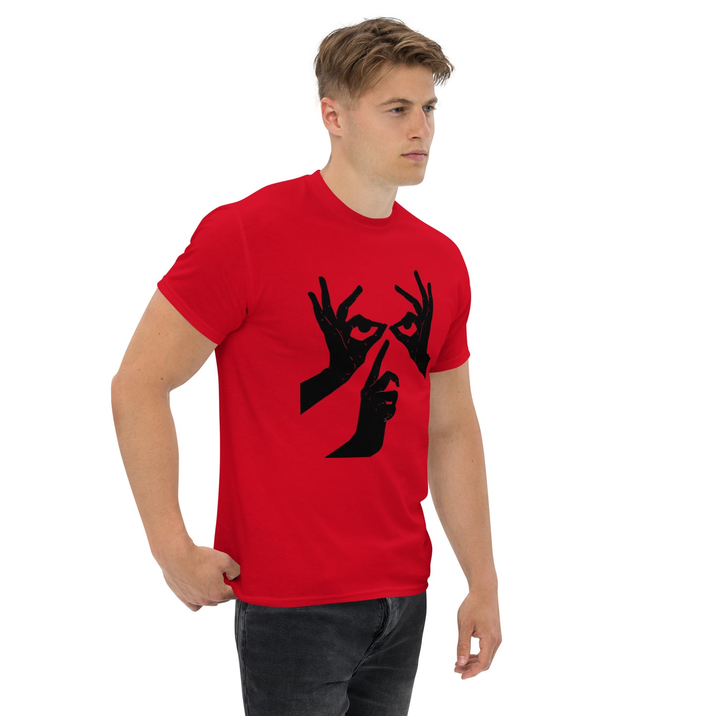 Das Hand-Augen-Motiv Design Klassisches Unisex T-Shirt