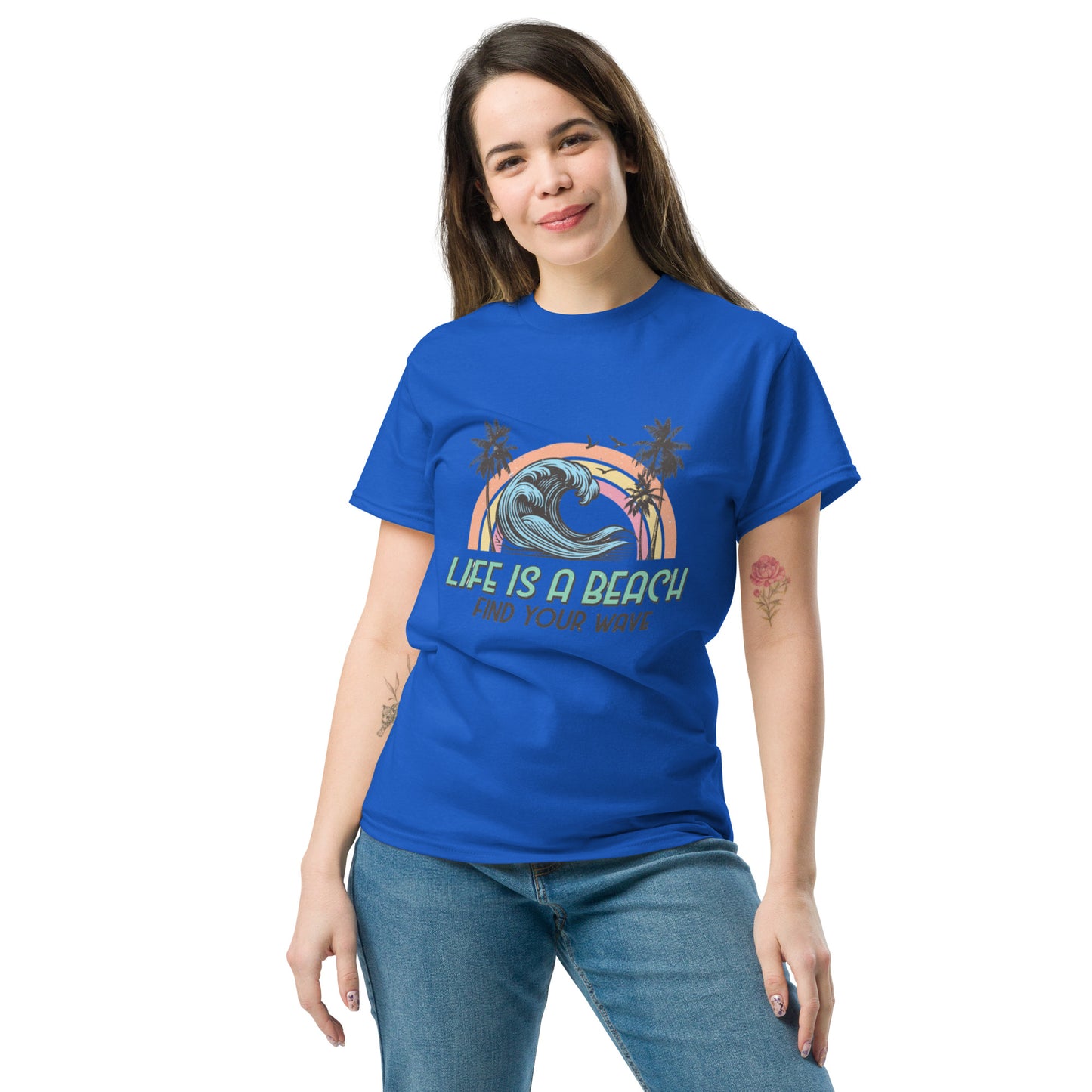 Life is a Beach, Find Your Wave Unisex-T-Shirt