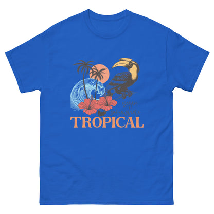 Escape Somewhere Tropical  Klassisches Unisex T-Shirt