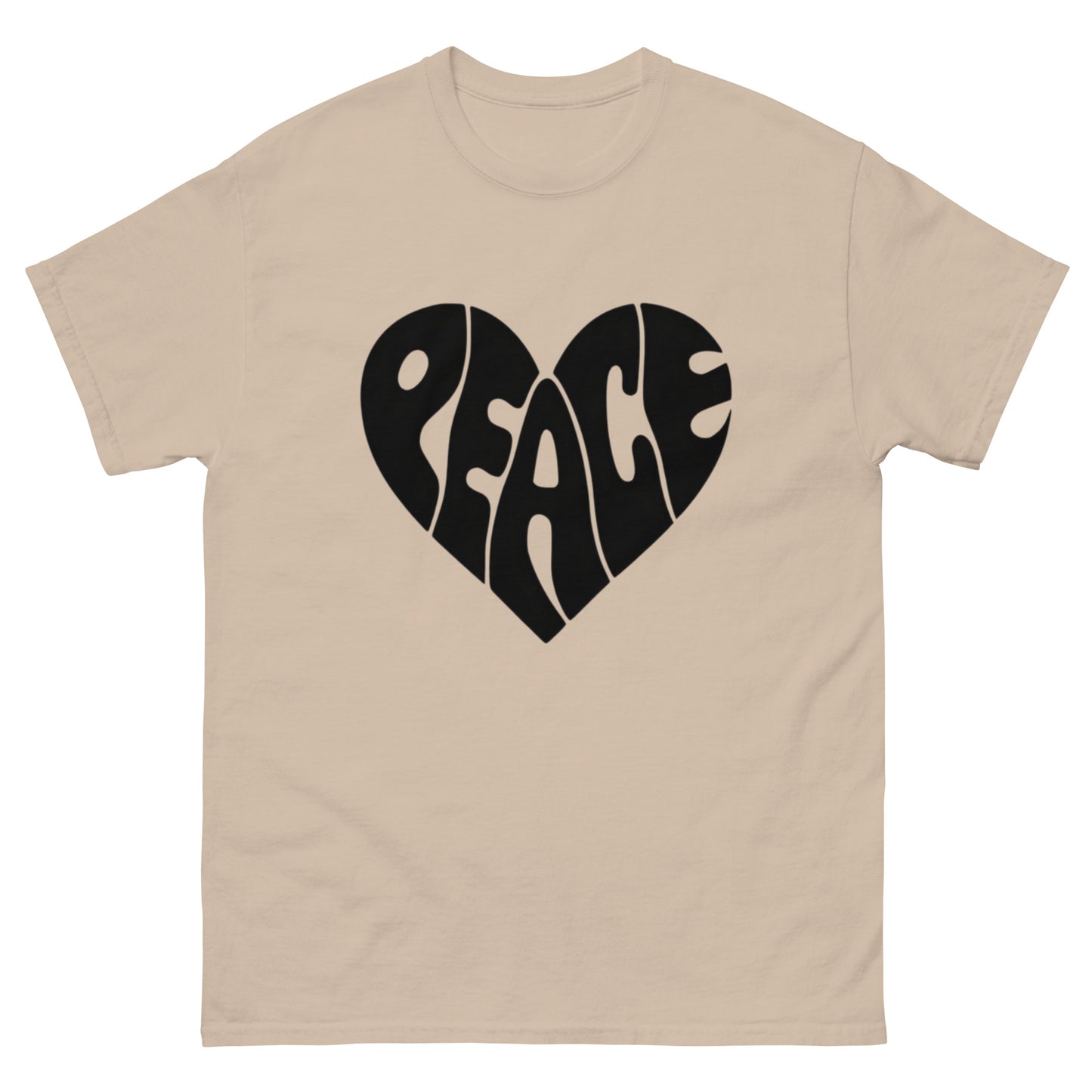 Peace Design Herz Unisex Klassisches T-Shirt – Trage den Frieden mit Stil