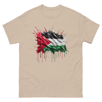 Palästina Flagge Tropfen Unisex Klassisches T-Shirt