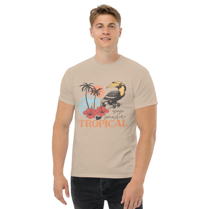 Escape Somewhere Tropical  Klassisches Unisex T-Shirt