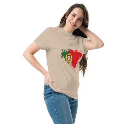 Azeitão-Style Portugiesischer Flagge Klassisches Unisex T-Shirt