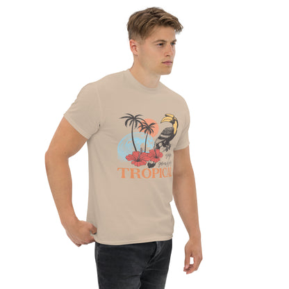 Escape Somewhere Tropical  Klassisches Unisex T-Shirt