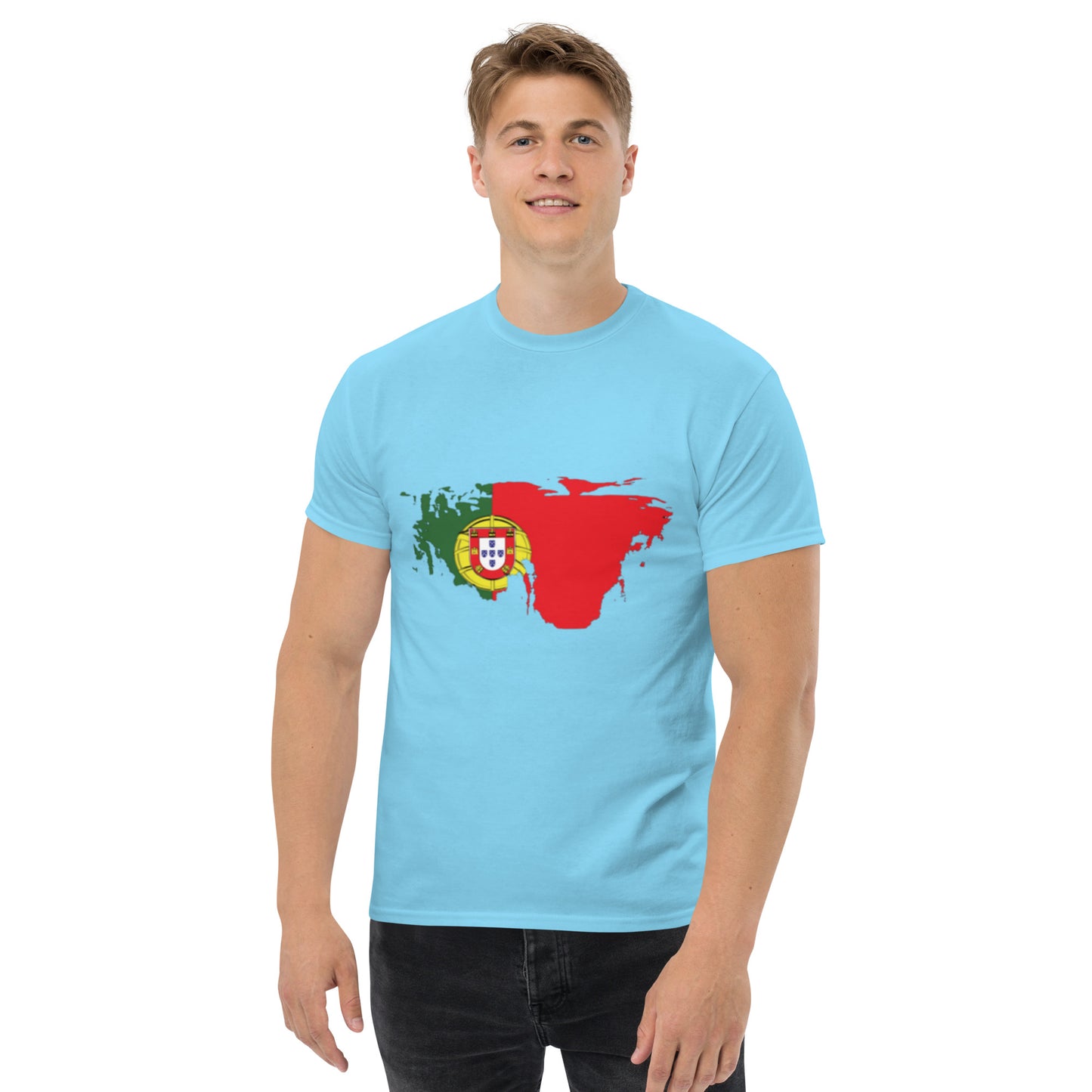 Azeitão-Style Portugiesischer Flagge Klassisches Unisex T-Shirt