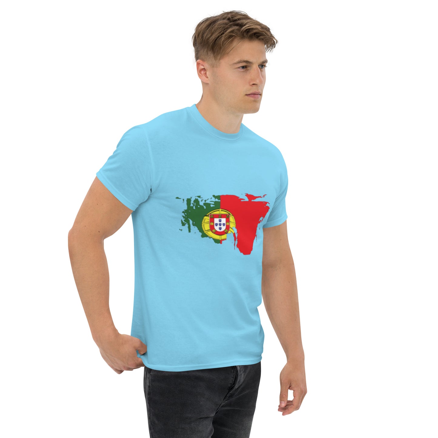 Azeitão-Style Portugiesischer Flagge Klassisches Unisex T-Shirt