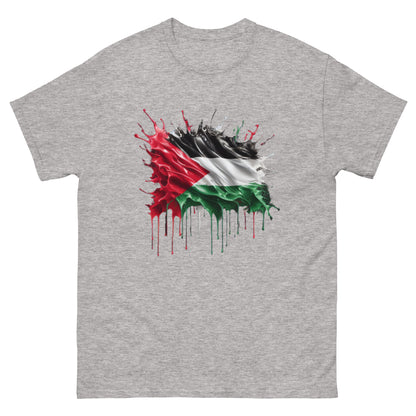 Palästina Flagge Tropfen Unisex Klassisches T-Shirt