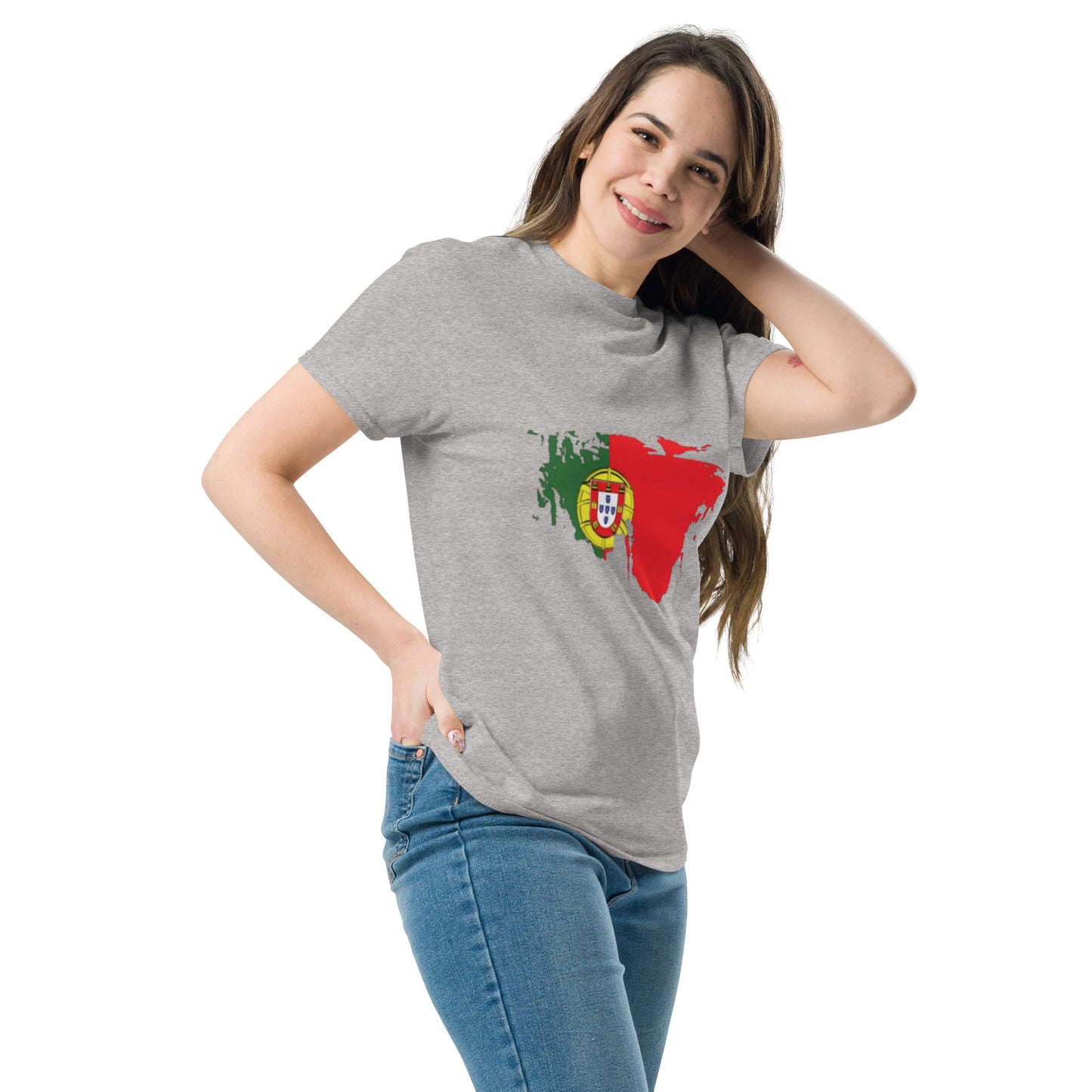 Azeitão-Style Portugiesischer Flagge Klassisches Unisex T-Shirt