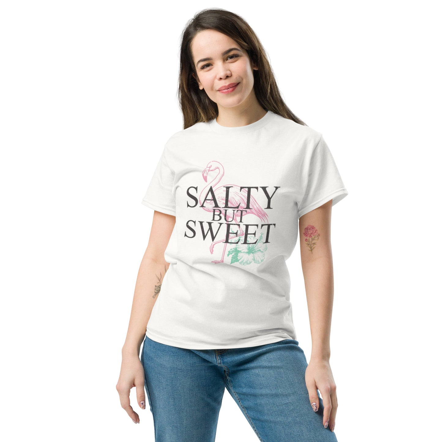 Salty But Sweet Flamingo Unisex Klassisches T-Shirt