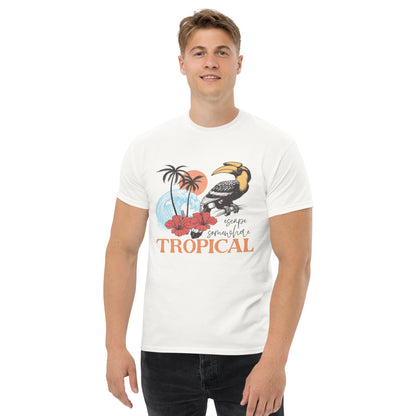 Escape Somewhere Tropical  Klassisches Unisex T-Shirt