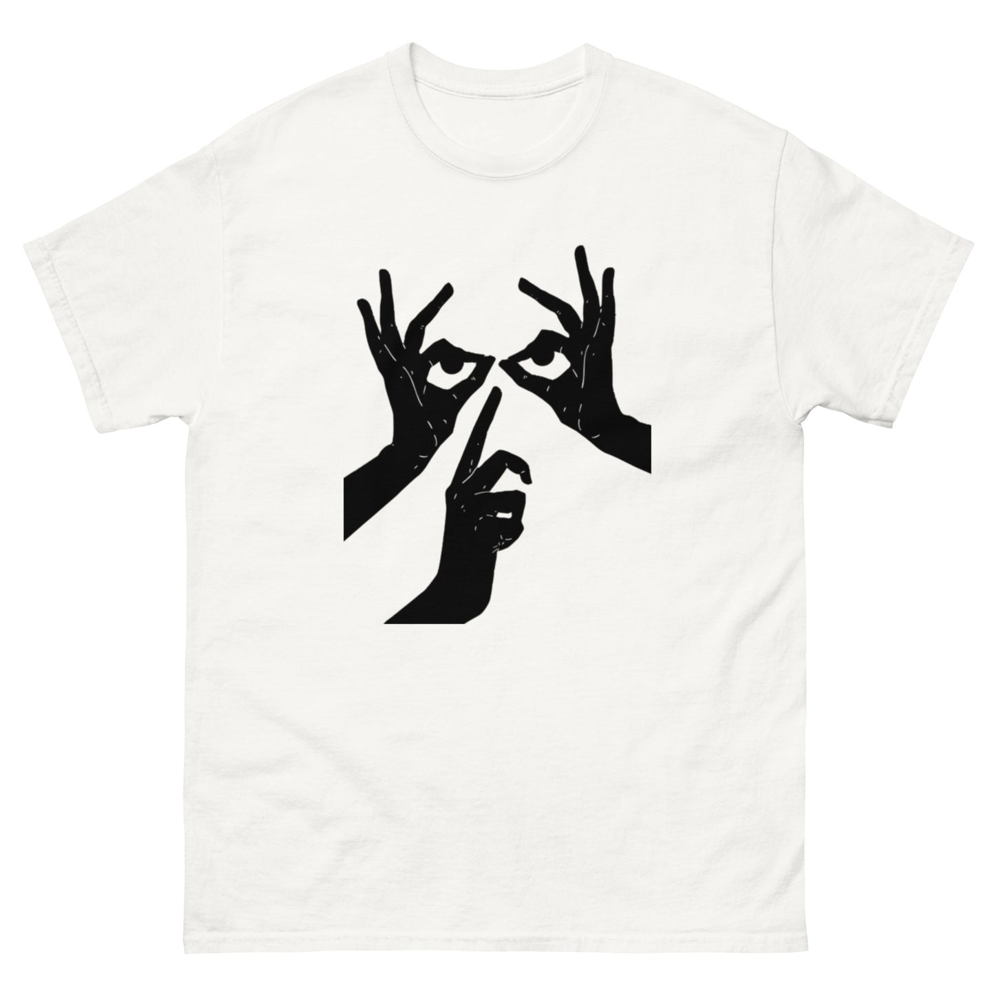 Das Hand-Augen-Motiv Design Klassisches Unisex T-Shirt