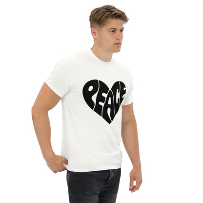 Peace Design Herz Unisex Klassisches T-Shirt – Trage den Frieden mit Stil