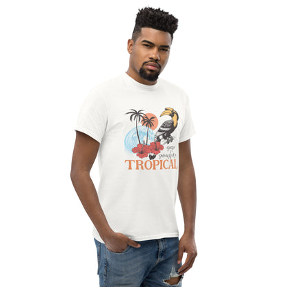 Escape Somewhere Tropical  Klassisches Unisex T-Shirt