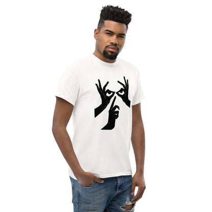 Das Hand-Augen-Motiv Design Klassisches Unisex T-Shirt